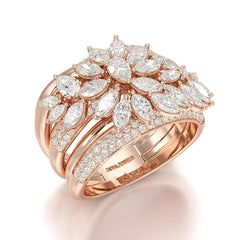 3.58 CT Lab Diamond Layered Ring Jama Jewels