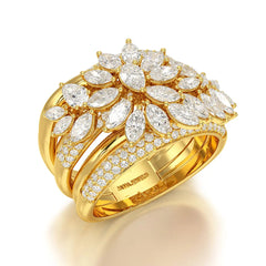 3.58 CT Lab Diamond Layered Ring Jama Jewels