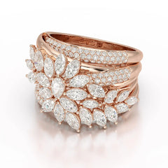 3.58 CT Lab Diamond Layered Ring Jama Jewels