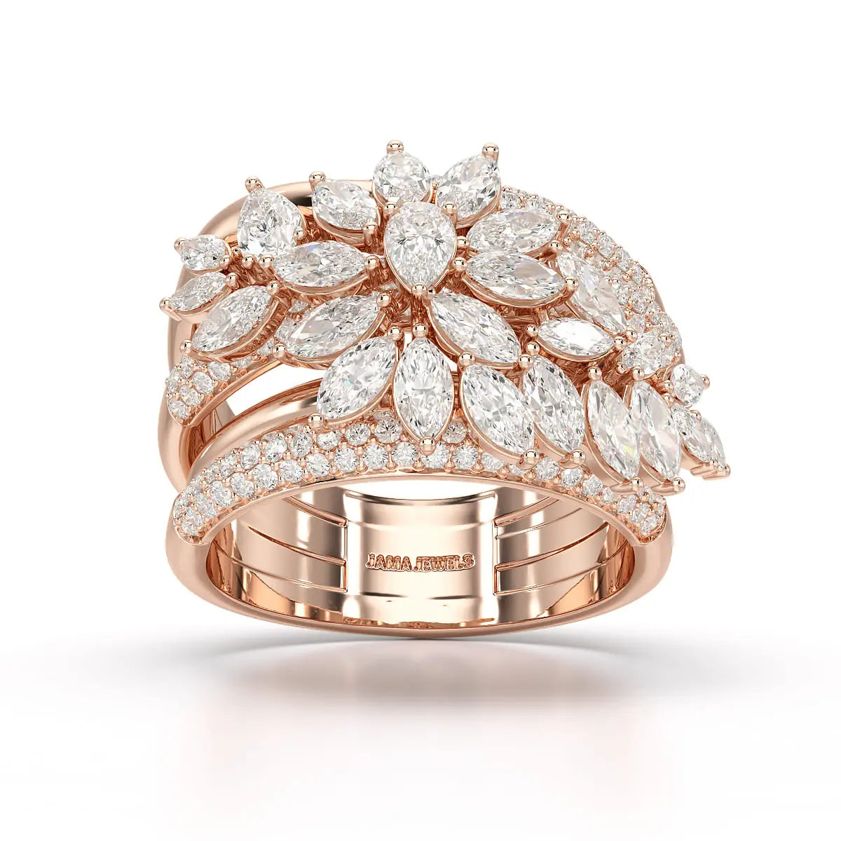 3.58 CT Lab Diamond Layered Ring Jama Jewels
