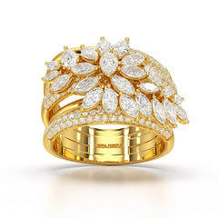 3.58 CT Lab Diamond Layered Ring Jama Jewels