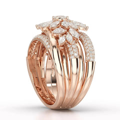 3.58 CT Lab Diamond Layered Ring Jama Jewels