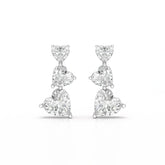 3.5 CT Lab Diamond Heart Cut Earrings