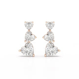 3.5 CT Lab Diamond Heart Cut Earrings