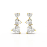 3.5 CT Lab Diamond Heart Cut Earrings