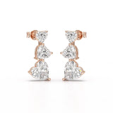 3.5 CT Lab Diamond Heart Cut Earrings
