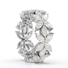 3.5 CT Marquise Cut Flower Shape Lab Diamond Ring Jama Jewels