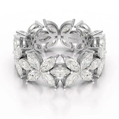 3.5 CT Marquise Cut Flower Shape Lab Diamond Ring Jama Jewels