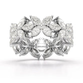 3.5 CT Marquise Cut Flower Shape Lab Diamond Ring Jama Jewels