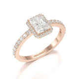 3.61 CT Lab Diamond Radiant Cut Ring