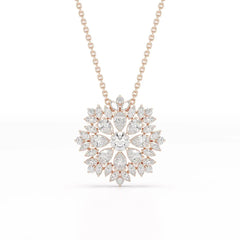 3.67 CT Lab Diamond Multi Shape Chain Pendant Jama Jewels