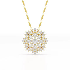 3.67 CT Lab Diamond Multi Shape Chain Pendant Jama Jewels