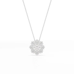 3.67 CT Lab Diamond Multi Shape Chain Pendant Jama Jewels