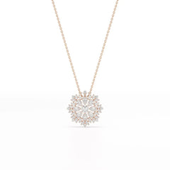3.67 CT Lab Diamond Multi Shape Chain Pendant Jama Jewels
