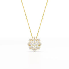 3.67 CT Lab Diamond Multi Shape Chain Pendant Jama Jewels