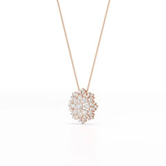 3.67 CT Lab Diamond Multi Shape Chain Pendant Jama Jewels