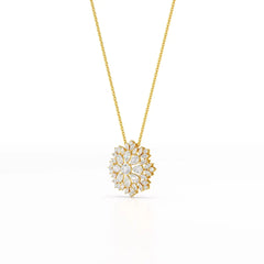 3.67 CT Lab Diamond Multi Shape Chain Pendant Jama Jewels