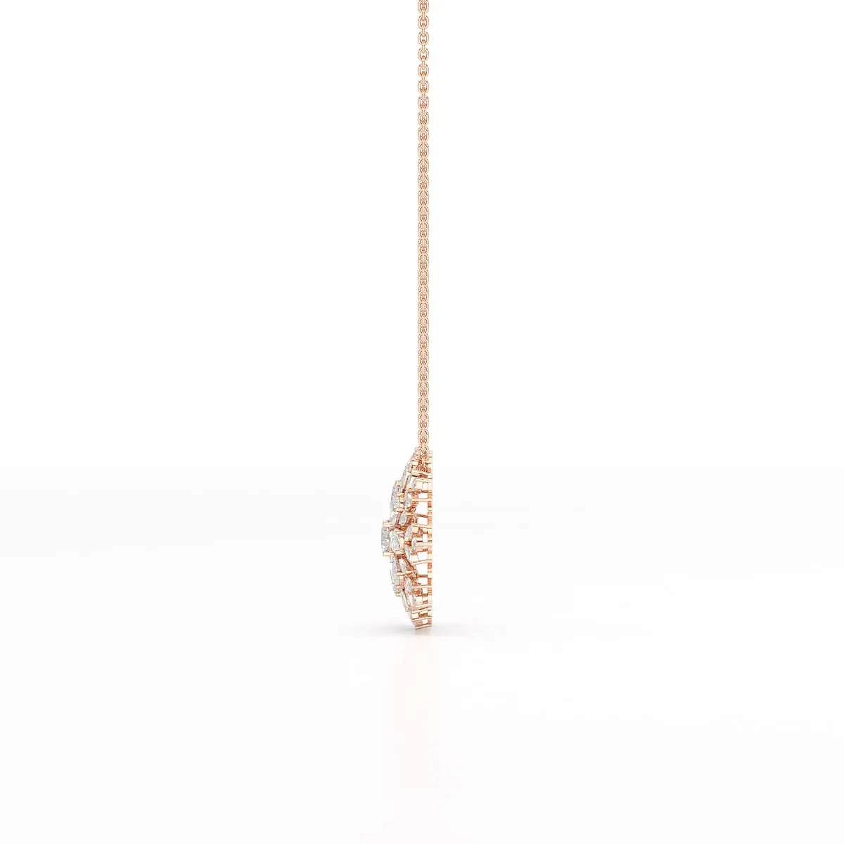 3.67 CT Lab Diamond Multi Shape Chain Pendant Jama Jewels