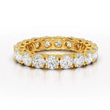 3.69 CT Full Classic Round Cut Lab Diamonds Engagement Ring - Jama Jewels