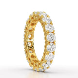 3.69 CT Full Classic Round Cut Lab Diamonds Engagement Ring - Jama Jewels