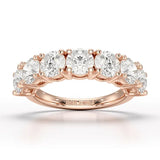 3.6 CT Half Classic Round Lab Diamonds Engagement Ring - Jama Jewels