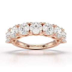 3.6 CT Half Classic Round Lab Diamonds Engagement Ring - Jama Jewels