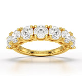 3.6 CT Half Classic Round Lab Diamonds Engagement Ring - Jama Jewels