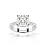 3.78 CT Lab Diamond Cushion Cut Solitaire Ring