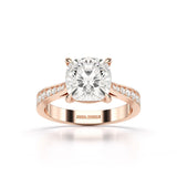 3.78 CT Lab Diamond Cushion Cut Solitaire Ring