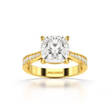 3.78 CT Lab Diamond Cushion Cut Solitaire Ring