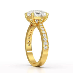 3.78 CT Lab Diamond Cushion Cut Solitaire Ring Jama Jewels