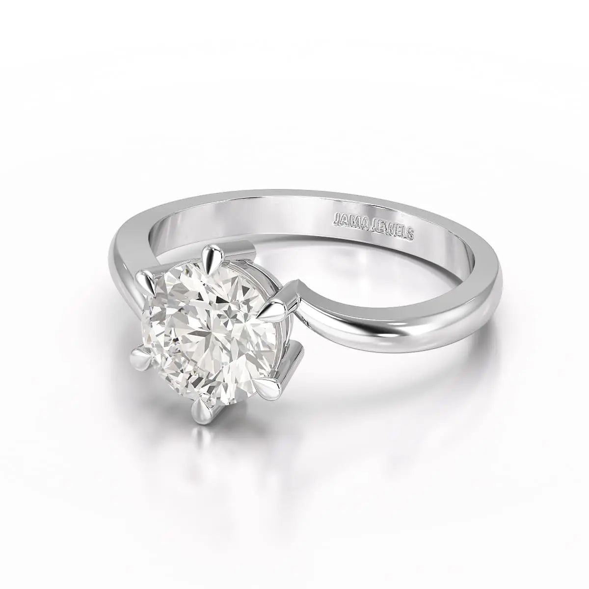 3 CT Lab Diamond Classic Solitaire Ring Jama Jewels