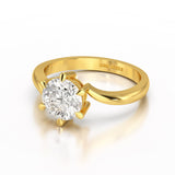 3 CT Lab Diamond Classic Solitaire Ring