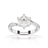 3 CT Lab Diamond Classic Solitaire Ring