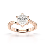 3 CT Lab Diamond Classic Solitaire Ring