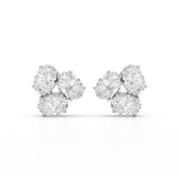 3 CT Lab Diamond Oval Cut Three Stone Earrings Jama Jewels