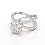 3 CT Lab Diamond Round Brilliant Cut Ring