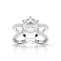2.9 CT Lab Diamond Round Brilliant Cut Ring Jama Jewels