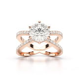 3 CT Lab Diamond Round Brilliant Cut Ring