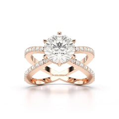 2.9 CT Lab Diamond Round Brilliant Cut Ring Jama Jewels