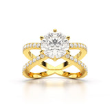 3 CT Lab Diamond Round Brilliant Cut Ring