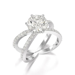 2.9 CT Lab Diamond Round Brilliant Cut Ring Jama Jewels