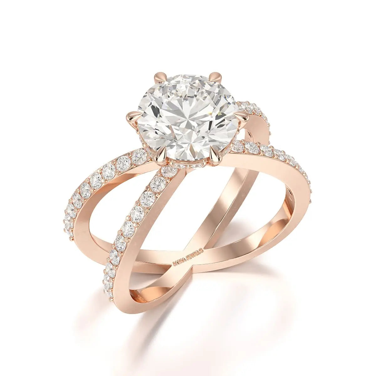2.9 CT Lab Diamond Round Brilliant Cut Ring Jama Jewels