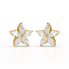 3 CT Marquise Cut Lab Diamond Stud Earrings Jama Jewels