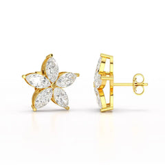 3 CT Marquise Cut Lab Diamond Stud Earrings Jama Jewels
