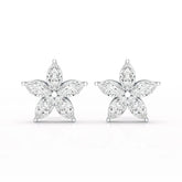 3 CT Marquise Cut Lab Diamond Stud Earrings Jama Jewels