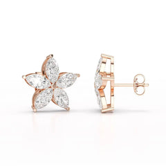 3 CT Marquise Cut Lab Diamond Stud Earrings Jama Jewels