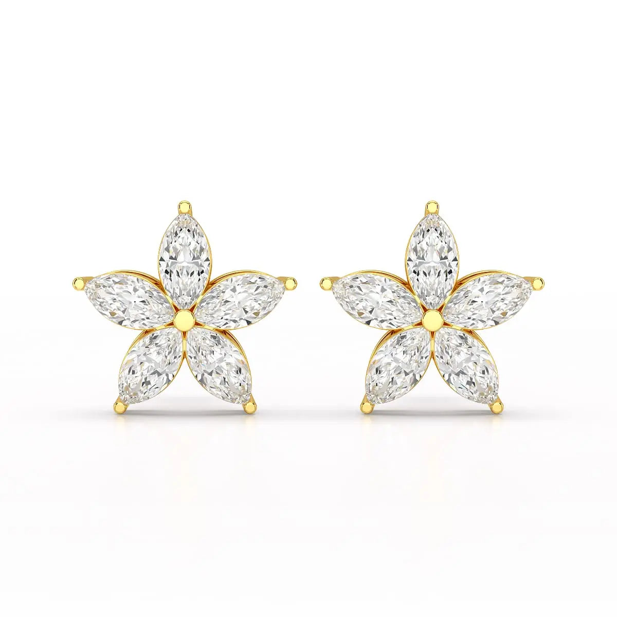 3 CT Marquise Cut Lab Diamond Stud Earrings Jama Jewels