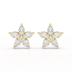3 CT Marquise Cut Lab Diamond Stud Earrings Jama Jewels