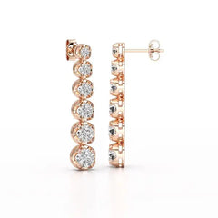 3 CT Lab Diamond Bridal Drop Dangle Earrings - Jama Jewels